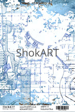 Load image into Gallery viewer, ShokART A4 Rice Papers - Industrial Blue - SHRP414