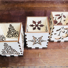 Load image into Gallery viewer, Wooden Christmas Tea Light Holders - 3 Designs