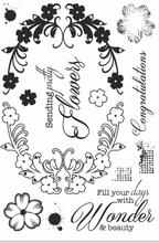 Load image into Gallery viewer, Becky Seddon 'Swirling Spray' A6 Clear Stamp & Matching Die Set - DaliART