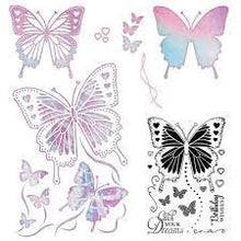 Load image into Gallery viewer, Becky Seddon 'Magical Monarch' A6 Clear Stamp & Matching Die Set - DaliART
