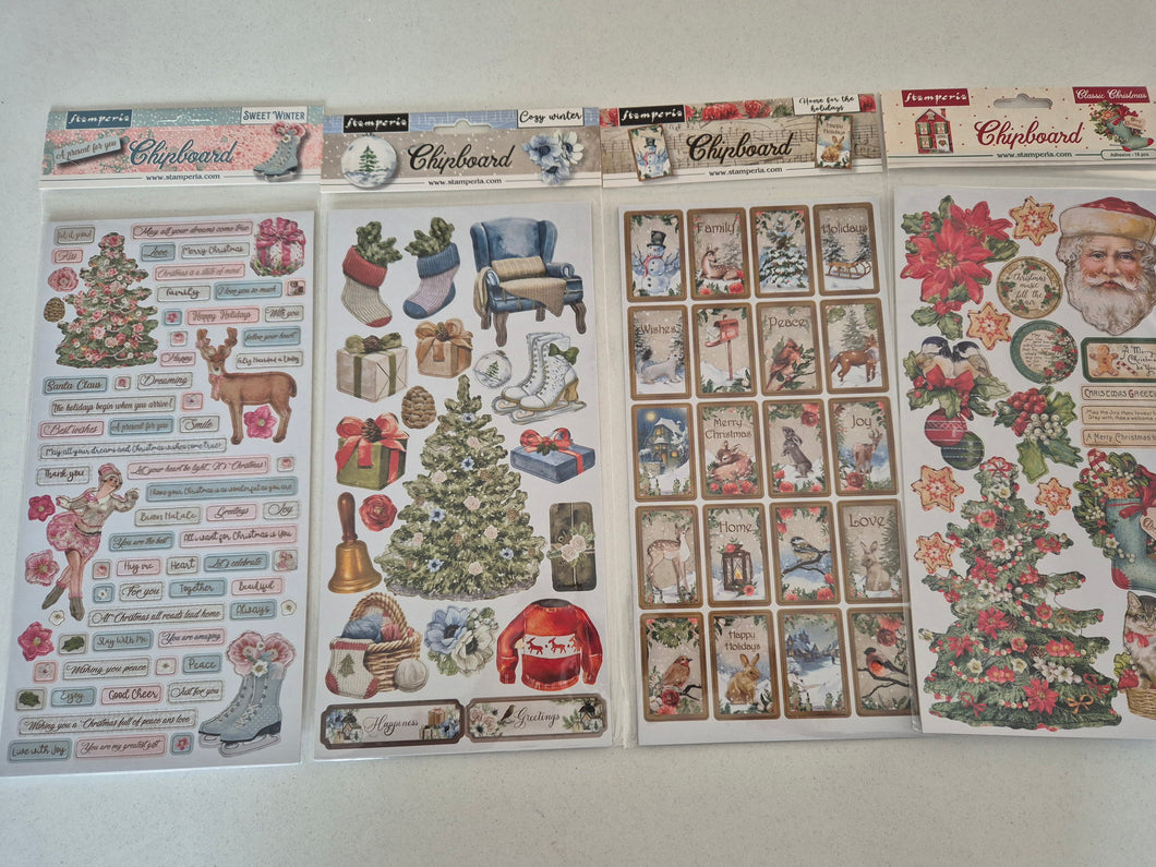 Stamperia Chipboard 15x30cm - Set of 4