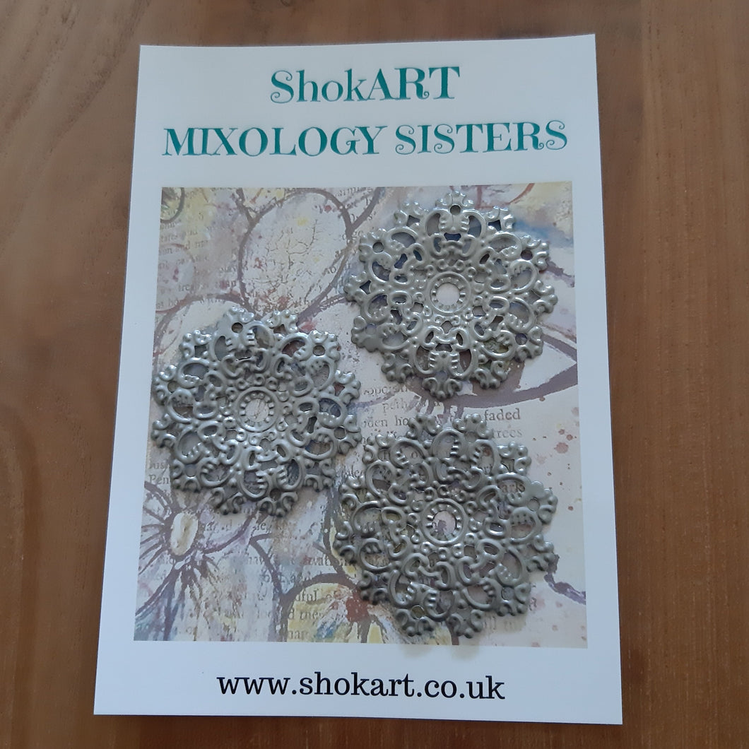 ShokART Metal Embellishments - Large Flowers 4