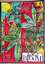 Load image into Gallery viewer, A5 Mixed Media Flower Circles Stamp  - Digital Download
