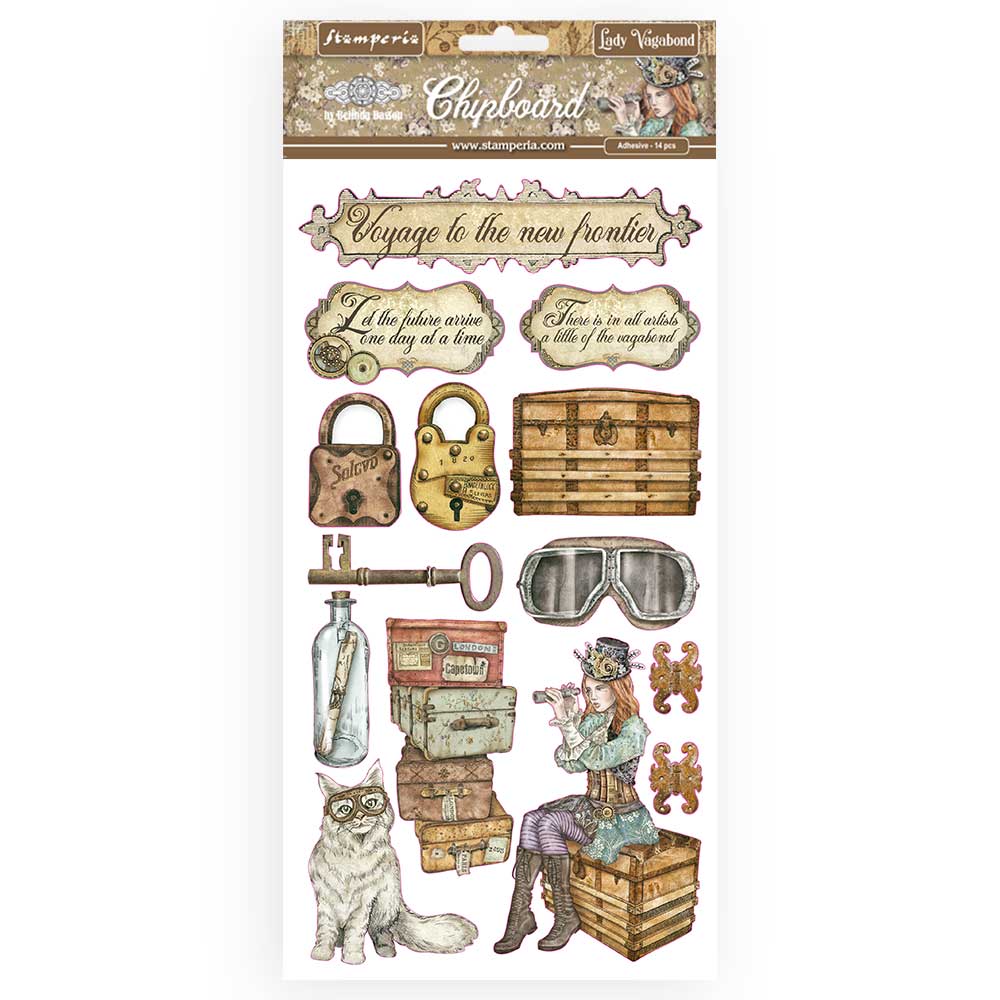 Stamperia 15x30cm Chipboard - Lady Vagabond - DFLCB18