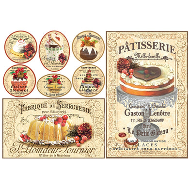 NEW Stamperia 48x33cm Decoupage Rice Paper Patisserie- DFS339 - DaliART