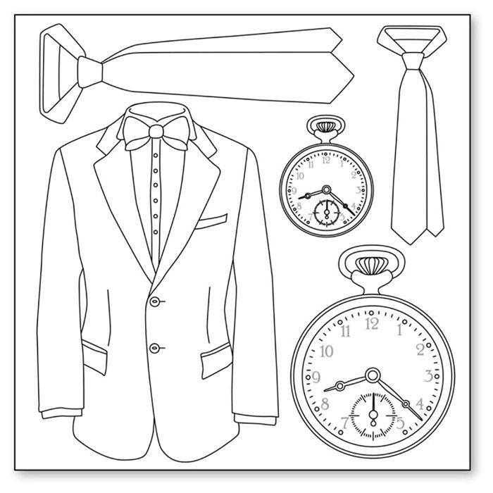 Stamperia Silhouette Art Napkin - Man In Black -50x50cm DFTM08