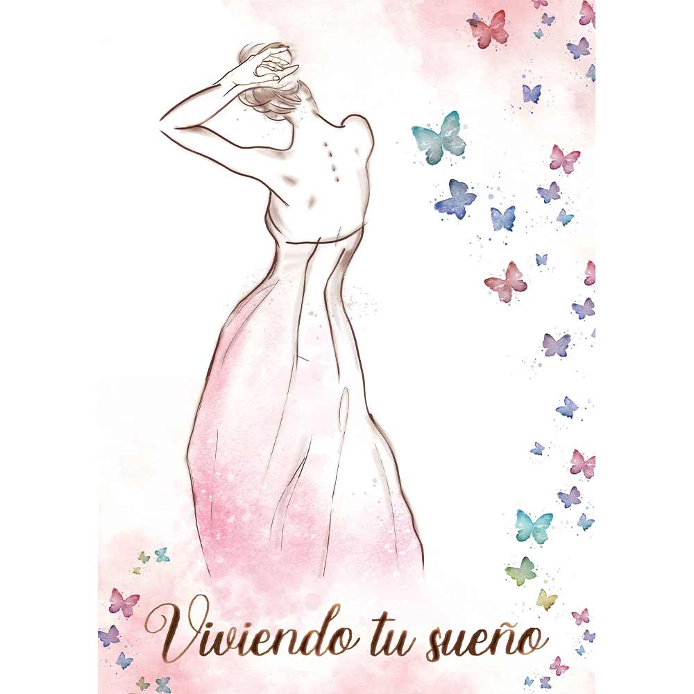 Stamperia Silhouette Art Napkin - Viviendo tu Sueno-A4 DFTMA409