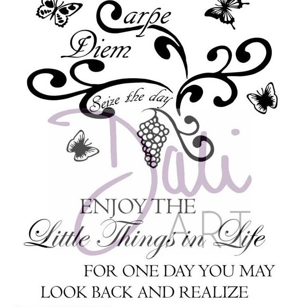DaliART- Carpe Diem & Enjoy Sentiments Stamp - DaliART