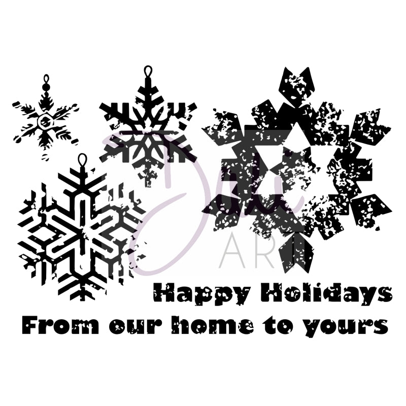 DaliART- Distressed Snowflakes Stamp - DaliART