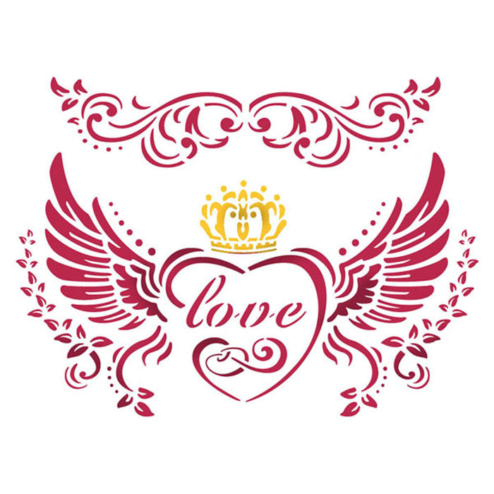Stamperia Stencil - Flexible transparent 20x15cm - Love- KSD273