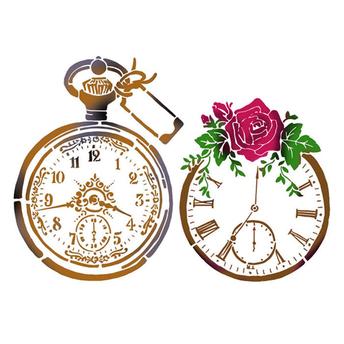 Stamperia Stencils - Flexible transparent 21x29,7cm - Clocks- KSG378