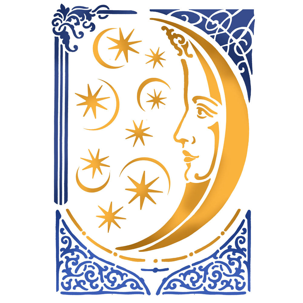 Stamperia Stencils - Flexible transparent 21x29,7cm - Alchemy Moon