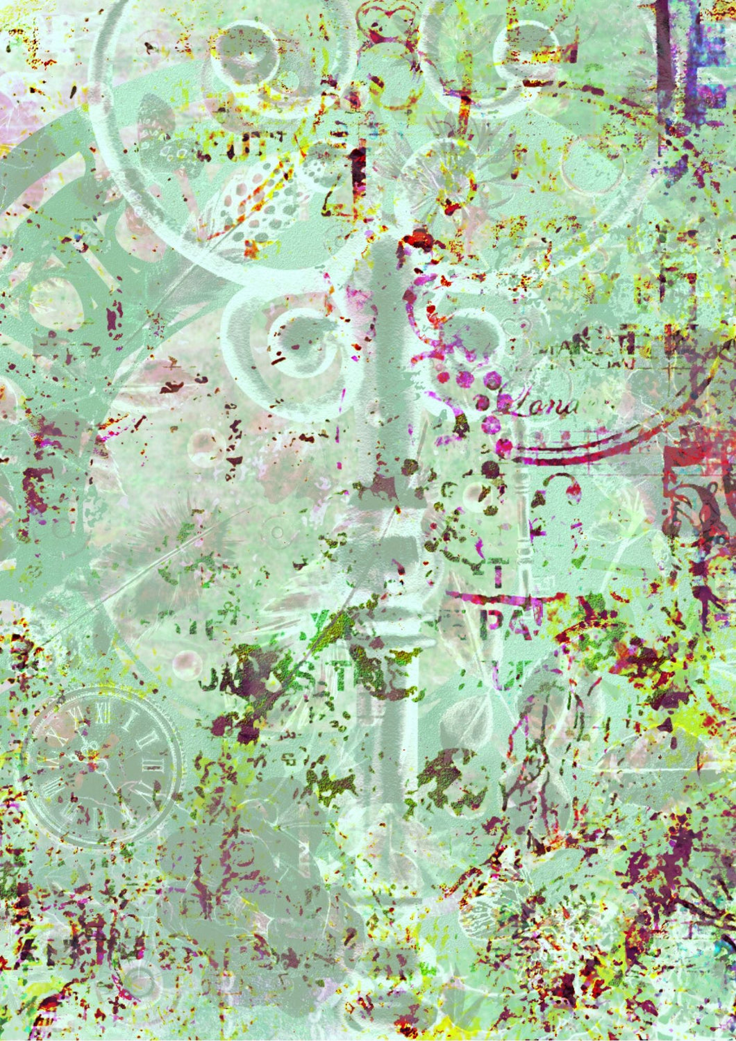 A4 Vintage Key Green - Digital Download