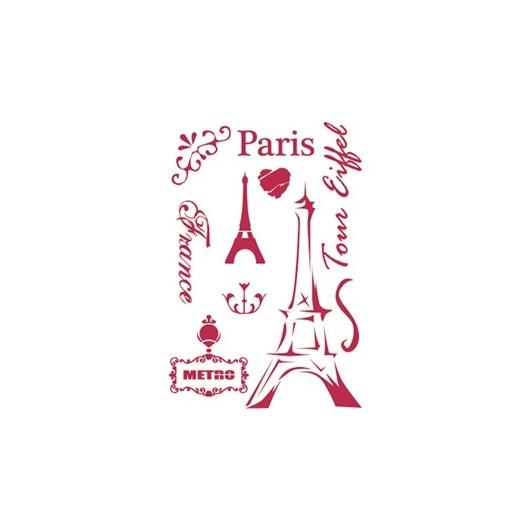 Stamperia Stencil - Flexible transparent 21x29,7cm -Paris- KSG288
