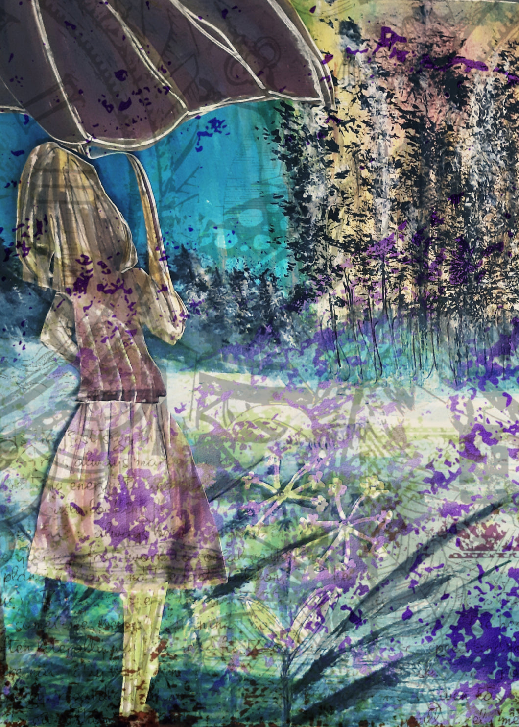 A4 Purple Umbrella - Digital Download