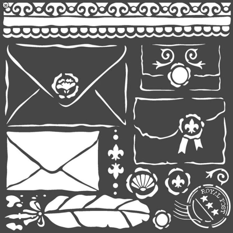 Stamperia 18 x 18 Flexible Stencil Letters KSTDQ57