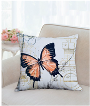 Load image into Gallery viewer, Dali Graham Designs - Industrial Butterfly/ Astrology Rustic - Cushion - 45.7 x 45.7 cm
