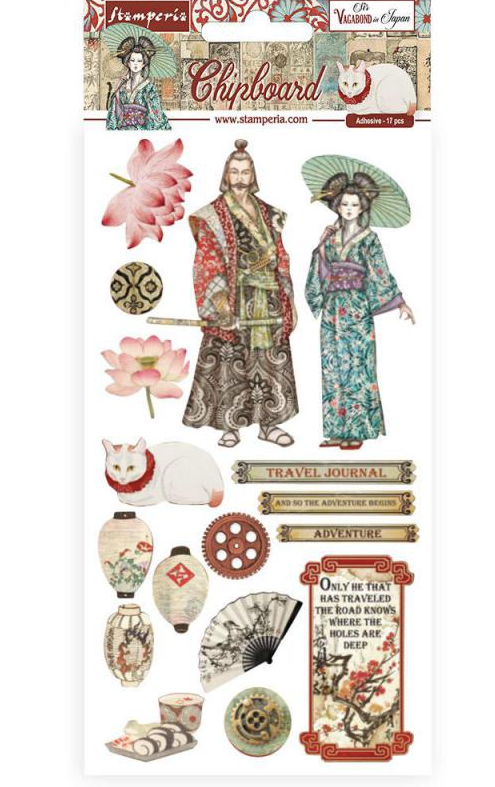 Stamperia 15x30cm Chipboard - Sir Vagabond In Japan - DFLCB41