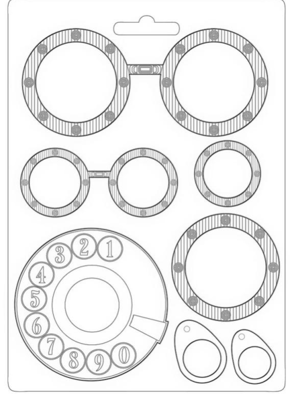 Stamperia A5 Moulds -Lady Vagabond Lifestyle Goggles- K3PTA5602