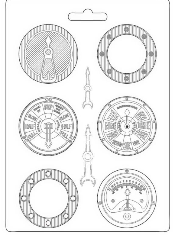 Stamperia A4 Moulds - Lady Vagabond Lifestyle Gauges - K3PTA4519