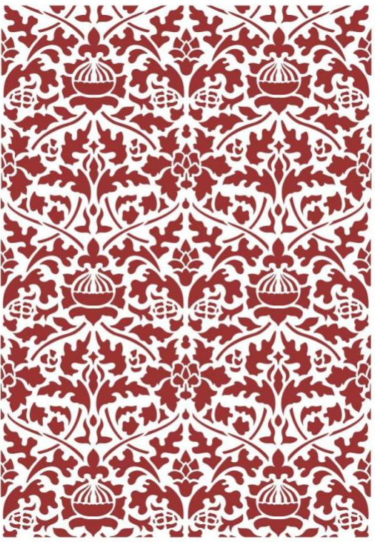 New Stamperia Stencil - Flexible transparent 21x29,7cm - Casa Granada Wallpaper Pattern-KSG484
