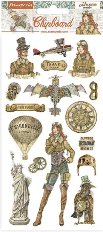 15x30cm Chipboard - Sir Vagabond Aviator - DFLCB58