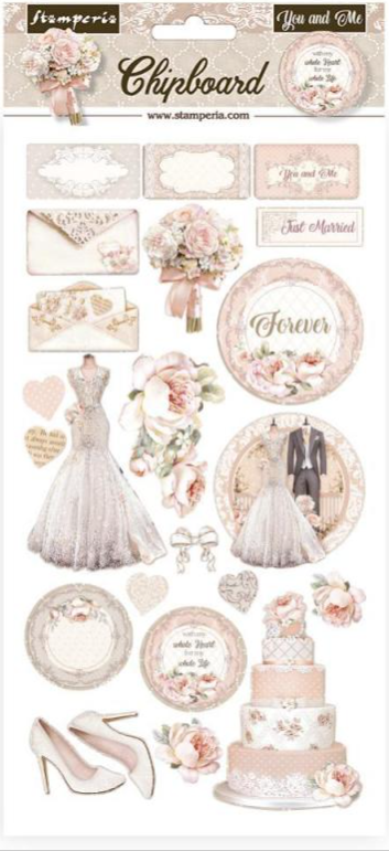 15x30cm Chipboard - You & Me - DFLCB57