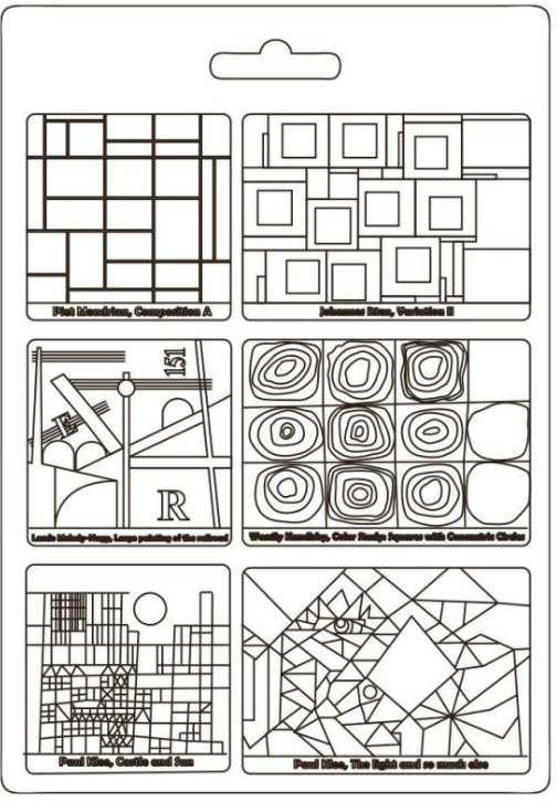 Stamperia A4 Moulds - Bauhaus Squares- K3PTA4543