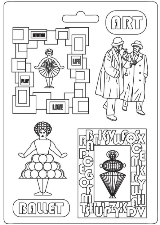 Stamperia A4 Moulds - Bauhaus Art Ballet- K3PTA4544