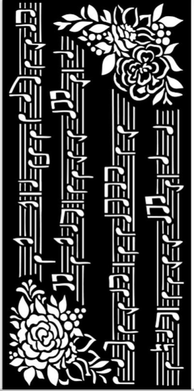 Stamperia Stencil -Christmas Music -12 x25cm  - KSTDL73