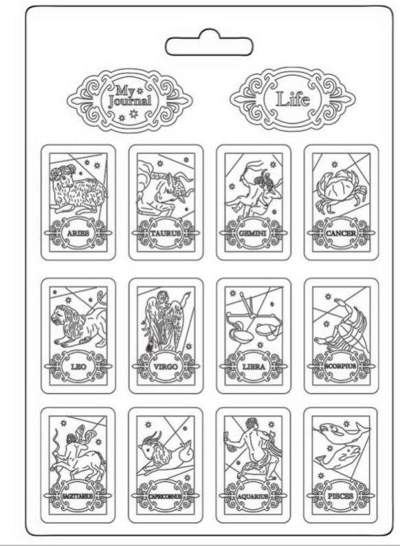 Stamperia  Mould A4 - Cosmos Infinity Zodiac -K3PTA4548