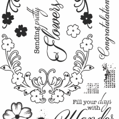 Becky Seddon 'Swirling Spray' A6 Clear Stamp - DaliART