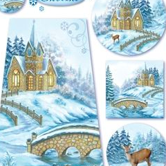 Stamperia 48x33cm Decoupage Rice Paper - Winter Tale DFS125