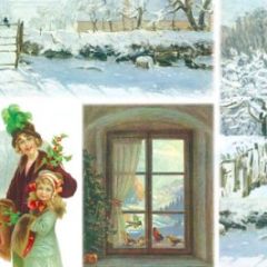 Stamperia 48x33cm Decoupage Rice Paper - Winter Walk -DFS129