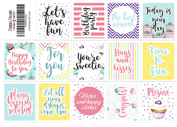 Fabrika Decoru Journal Stickers- All Occasions- FDSTK-2-001