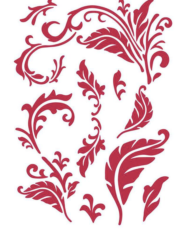 Stamperia Stencil - Flexible transparent 21x29,7cm - Flourish KSG451