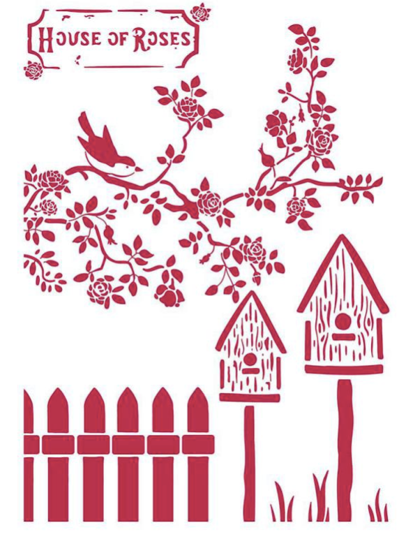 Stamperia Stencil - Flexible transparent 21x29,7cm - Nests KSG441