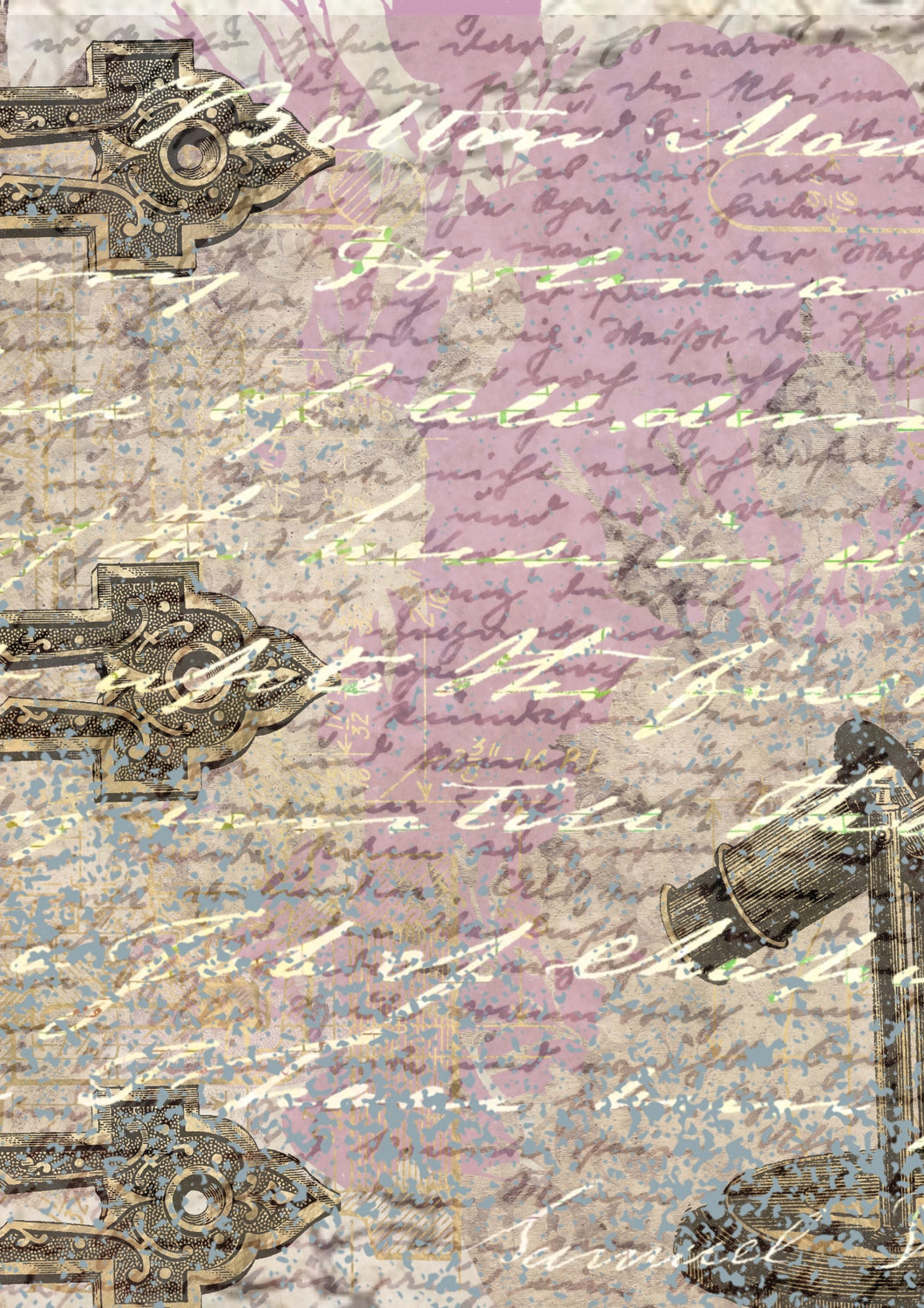 A4 Vintage Microscope - Digital Download