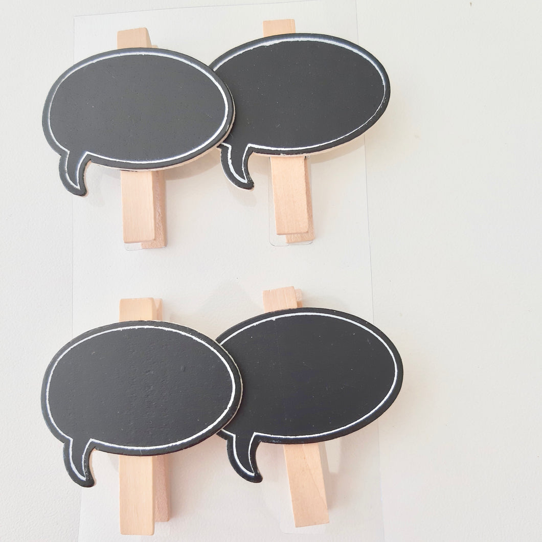 ShokART - Chalkboard speech bubbles with peg