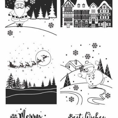 DaliART - SnowGlobe Scene A6 Stamp - DaliART